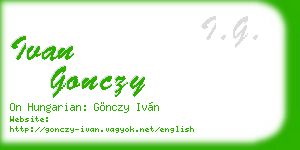 ivan gonczy business card